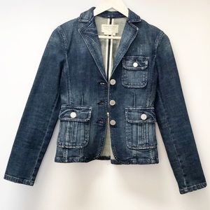 BCBG MaxAzria Vintage Denim Jacket, Size XS